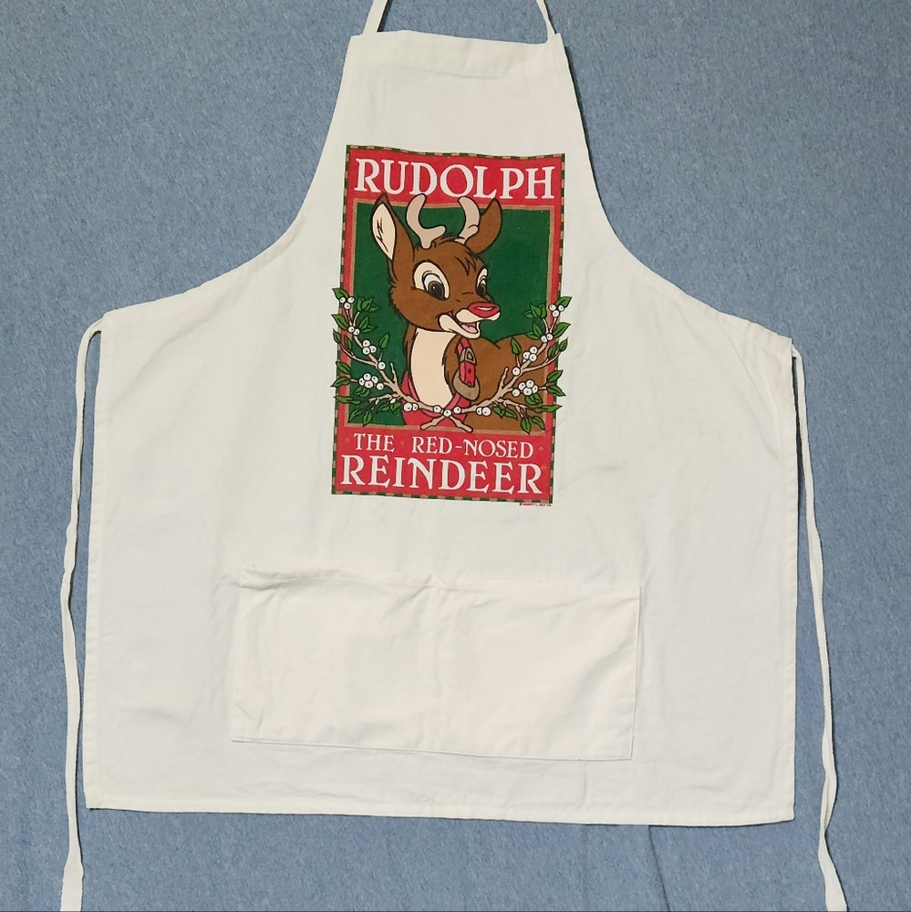 Vintage Rudolph The Red Nosed Reindeer Apron
